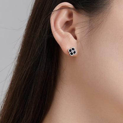 [Together]Four-Leaf Clover Flower Shape Exquisite Earrings