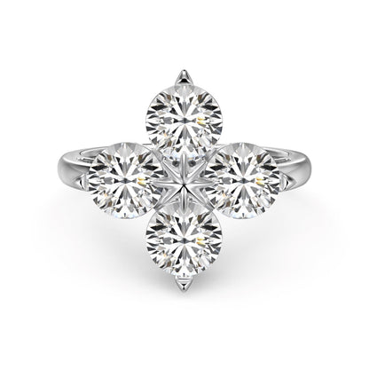 [Together]Four-Leaf Clover Eight-Pointed Star Ring