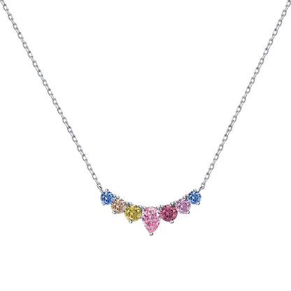 [Together]Dainty Colorful Heart Necklace