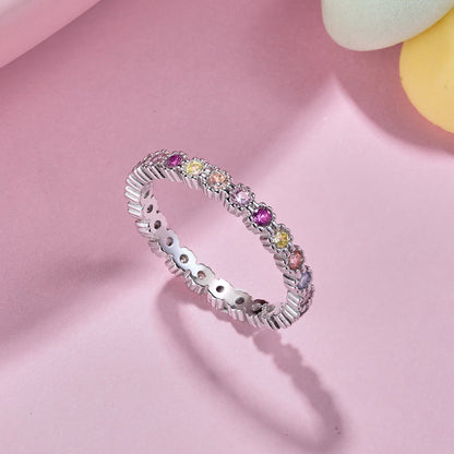 [Together]Exquisite Colorful Round Cut Party Ring