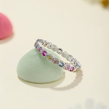 [Together]Exquisite Colorful Round Cut Party Ring