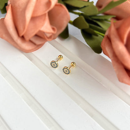 [Together]Devil's Eye Ear Bone Nail Earrings