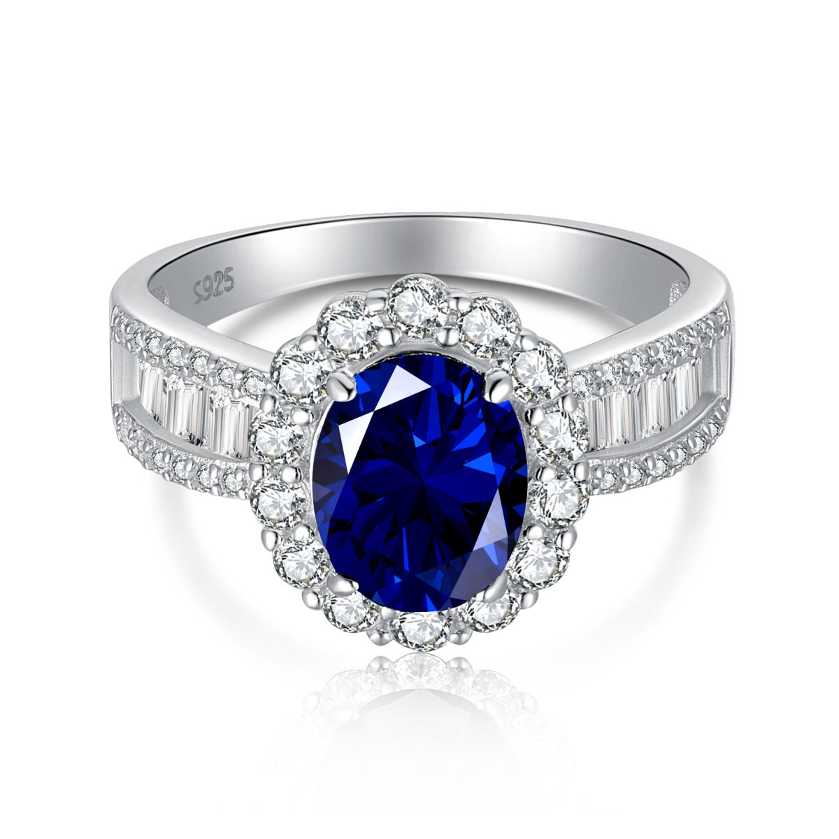 [Together]1.5 Carat Dazzling Charming Oval Cut Banquet Ring