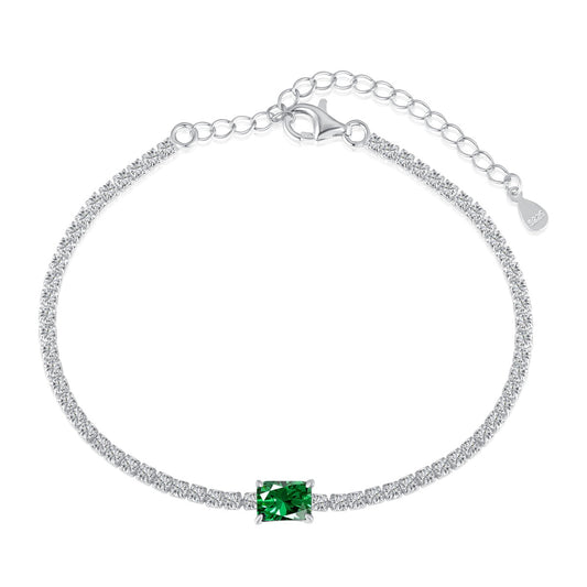 [Together]1.0 Carat Unique Emerald Cut Banquet Bracelet