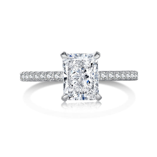 [Together]2.0 Carat Dazzling Sparkling Radiant Cut Party Ring