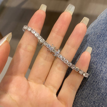 [Together]Luxurious Ornate Round Cut Tennis Bracelet