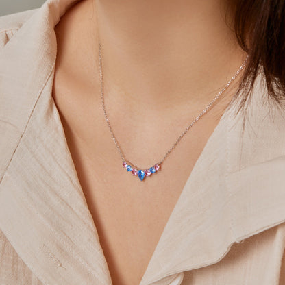 [Together]Dainty Colorful Heart Necklace