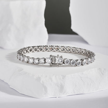 [Together]Ornate Sparkling Round Cut Wedding Bracelet