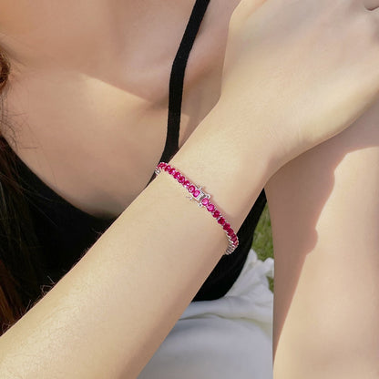 [Together]Radiant Colorful Round Cut Party Bracelet