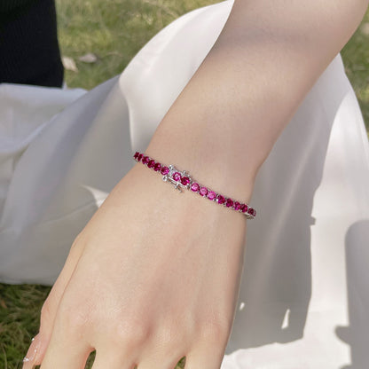 [Together]Radiant Colorful Round Cut Party Bracelet