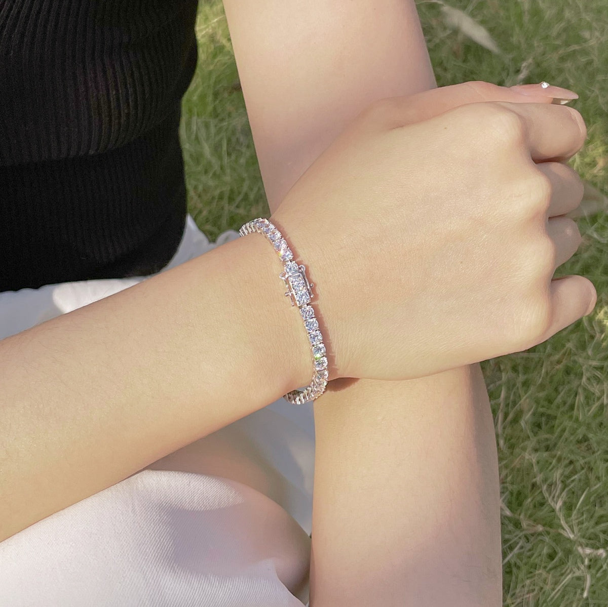 [Together]Radiant Colorful Round Cut Party Bracelet