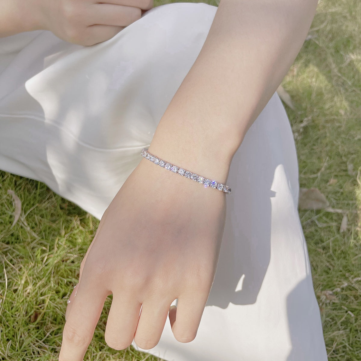 [Together]Radiant Colorful Round Cut Party Bracelet