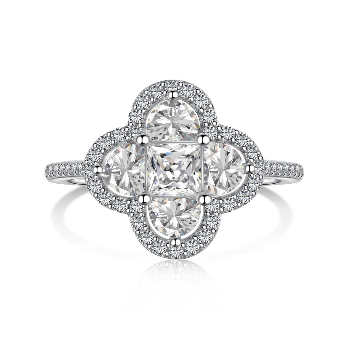 [Together]Luxurious Eternity Flower Shape Banquet Ring