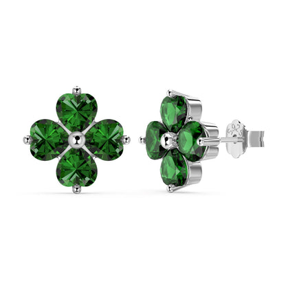 [Together]Four-Leaf Clover Ball Earrings