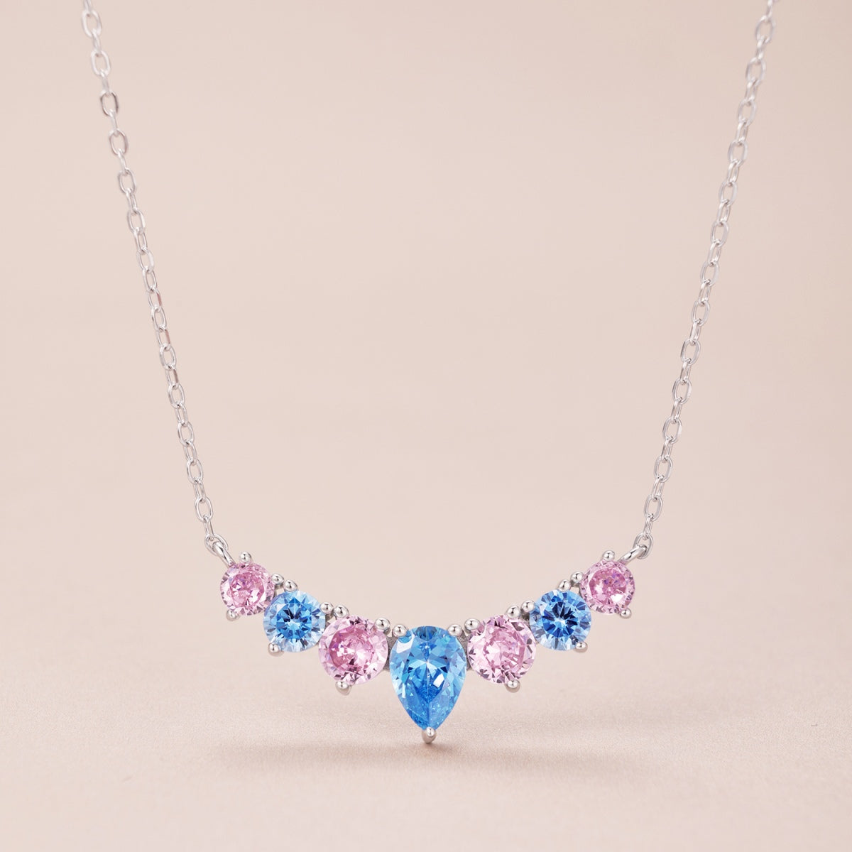 [Together]Dainty Colorful Heart Necklace