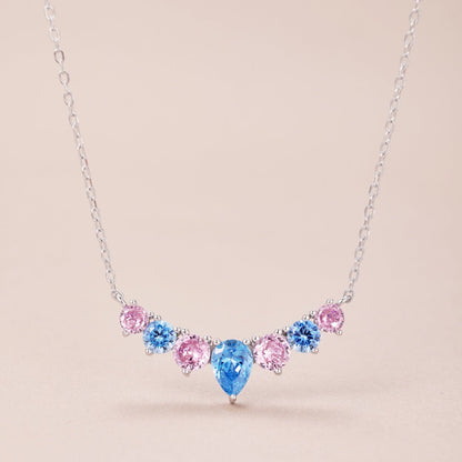 [Together]Dainty Colorful Heart Necklace