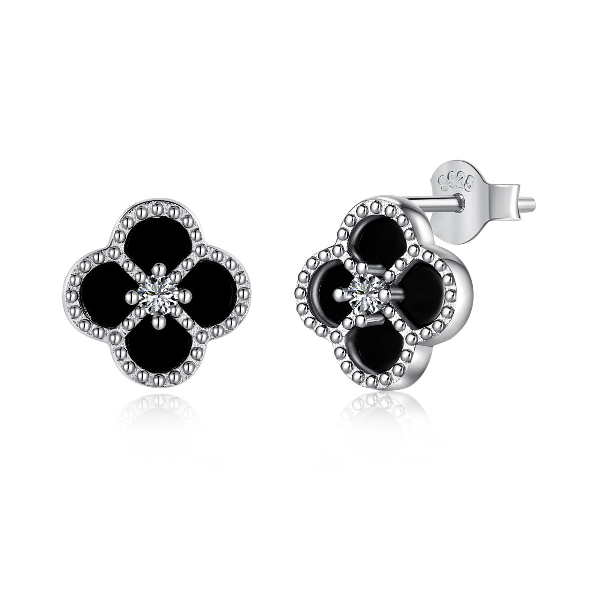 [Together]Four-Leaf Clover Flower Shape Exquisite Earrings