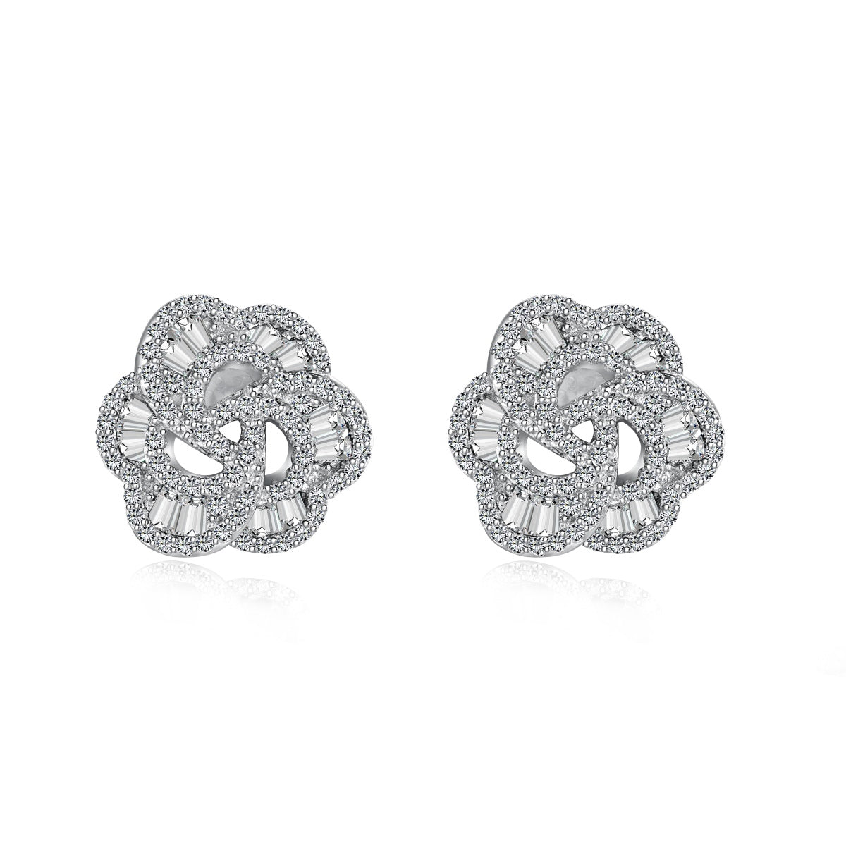 [Together]Exquisite Flower Shape Daily Earrings