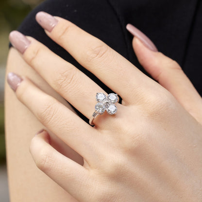 [Together]Four-Leaf Clover Eight-Pointed Star Ring