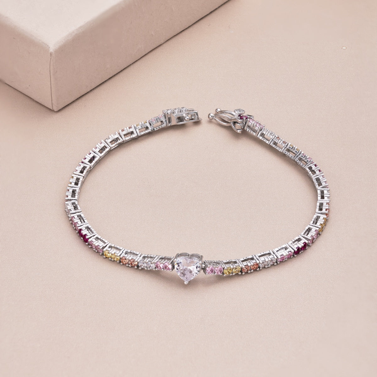 [Together]Delicate Romantic Heart Shape Lover Bracelet