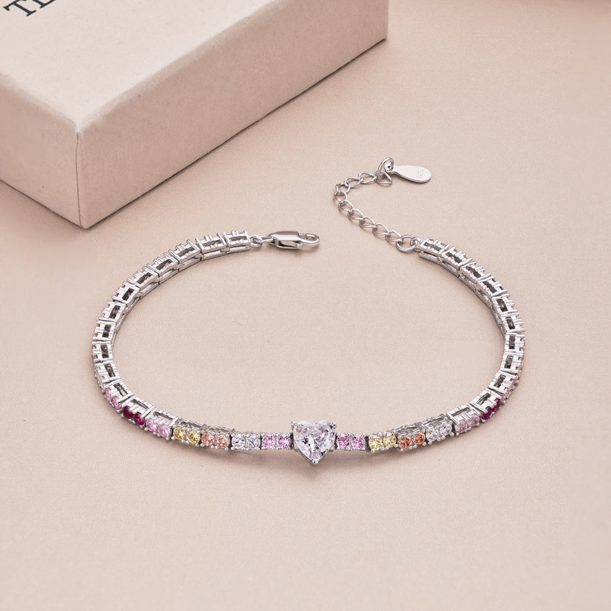 [Together]Delicate Romantic Heart Shape Lover Bracelet