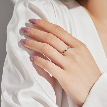 [Together]Sparkling Vibrant Round Shape Daily Ring